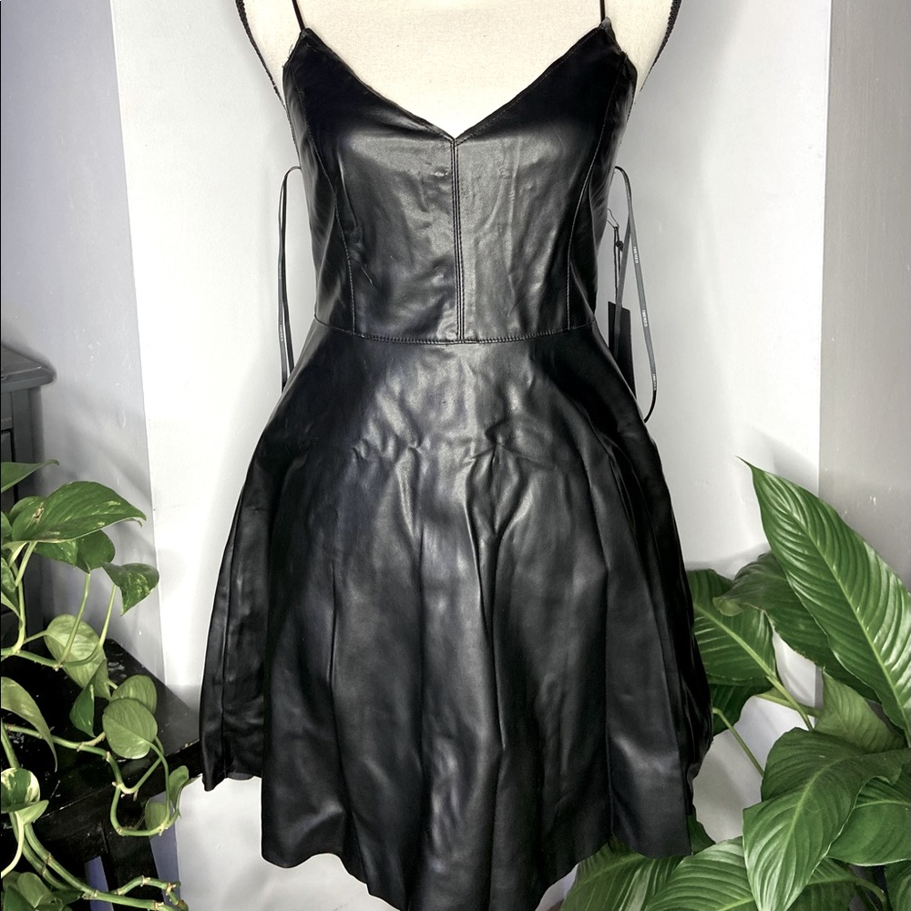 NWT Hot Topic Pleather Skater Dress